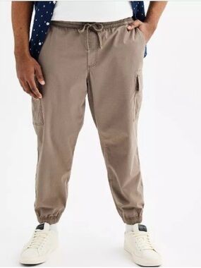 Big & Tall Sonoma Goods for Life® Pull-on Cargo Jogger Pants Men's Size 4X